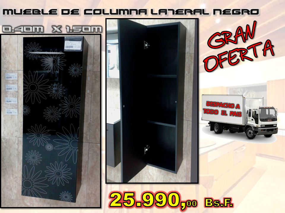 Mueble de Columna lateral  0.40x1.50 (solo en negro)   &middot; Confikom