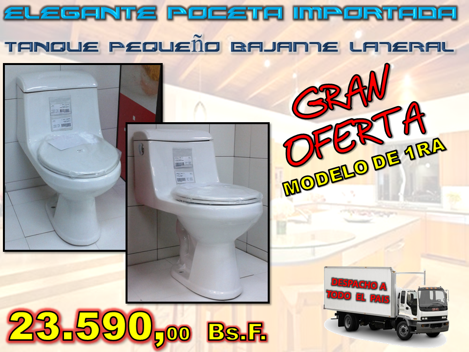 Elegante Poceta Importada tanque pequeño bajante lateral. &middot; Confikom